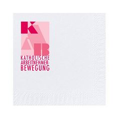 Zelltuch-Serviette mit KAB-Logo