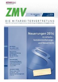 ZMV-Einzelheft 1/2014 ohne CD-ROM